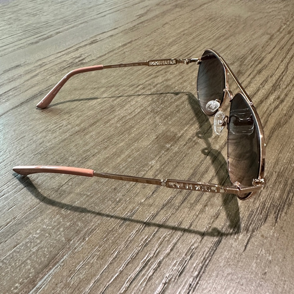 Guess Women’s Rose Gold Aviator Sunglasses - Picture 3 of 8